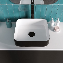 Grossman Раковина накладная Color 38.5 GR-4042BW черная – фотография-3